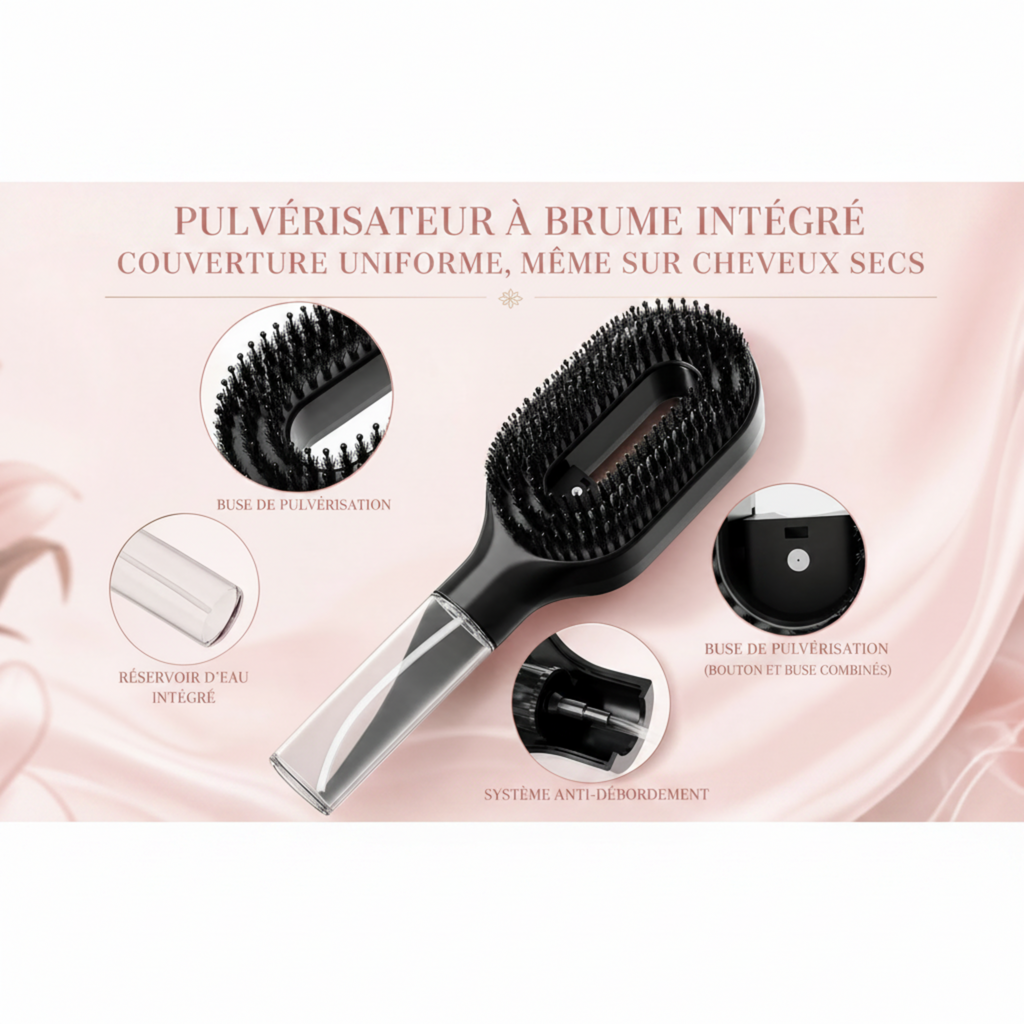 VOLUMA Brosse Humidifiante 2-en-1