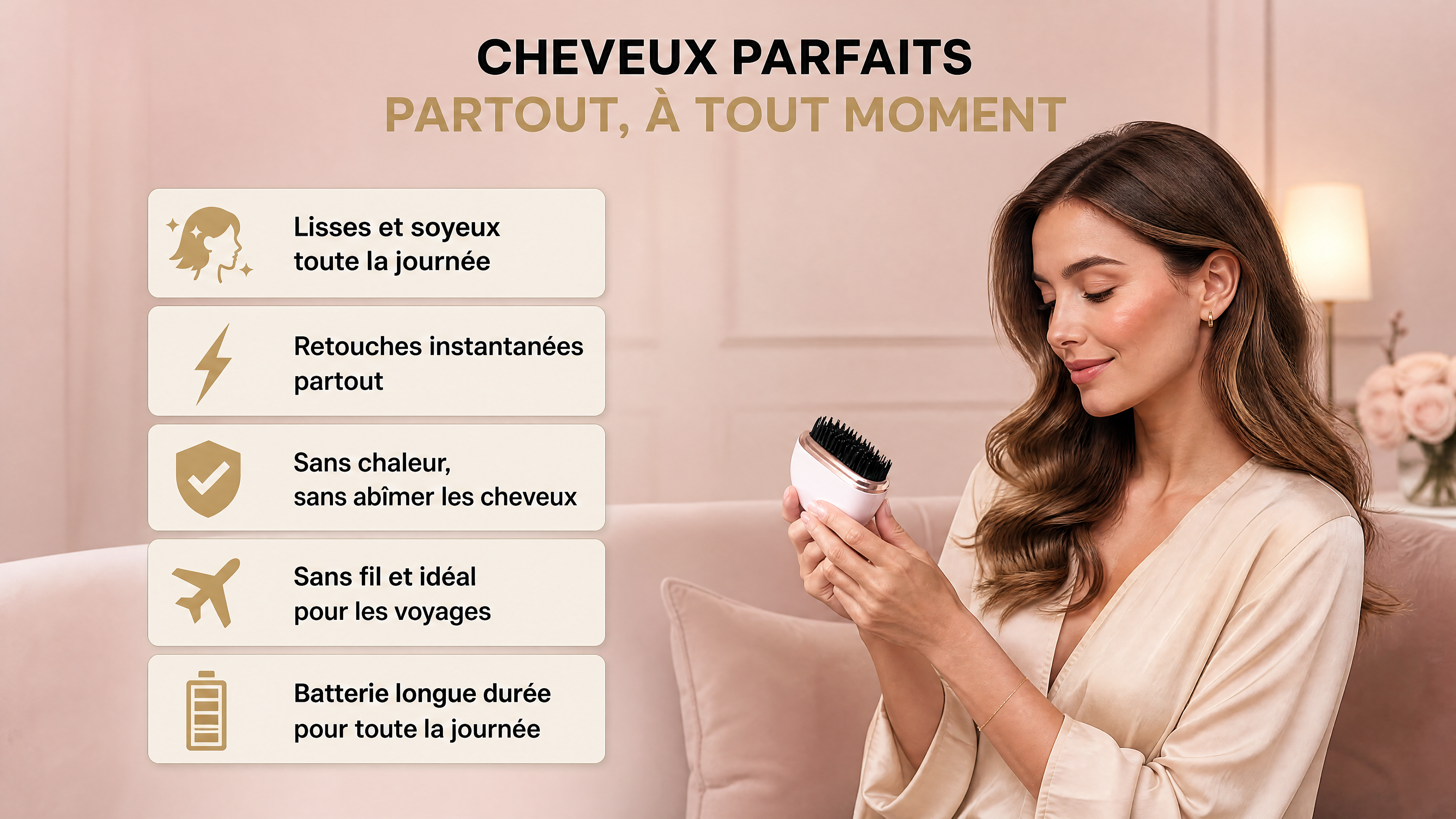 VOLUMA Mini Lisseur Chauffant Portable